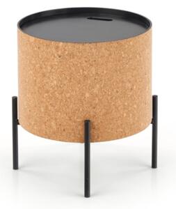 Konferenční stolek SASHA, 38x43x38, přírodní/černá