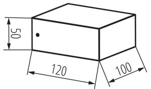 Kanlux 46390 - Venkovní nástěnné svítidlo LEGINO 1xGX53/11W/230V 80 cm IP65 ant