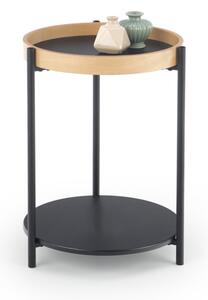 Konfereční stolek WENGER, 44x55x44, dub/černá