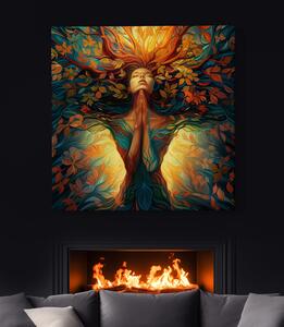 Obraz na plátně - Strom života Idris se modlí FeelHappy.cz Velikost obrazu: 40 x 40 cm
