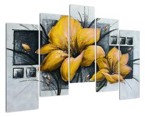 Obraz žluté květiny (125x90cm)