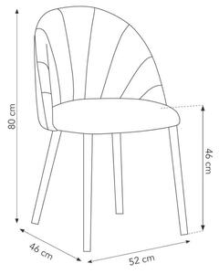 Pistáciově zelená sametová jídelní židle MICADONI VENTURA