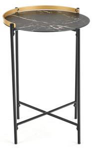 Konferenční stolek LINUX, 45x60x45, černá/zlatá