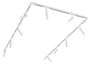Moderní kolejnicový systém s 10 reflektory bílý 1-fázový - Slimline Uzzy