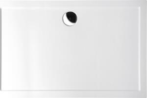 Polysan, KARIA sprchová vanička z litého mramoru, obdélník 100x70x4cm, bílá, 71565