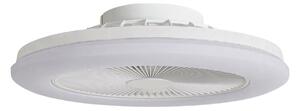 Stropní ventilátor Vedin s LED osvětlením, Ø 45 cm, RGBW, stmívatelné, bílý, DC Lindby, Vedin, stmívatelné, Bílá, Obývací pokoj, Plast, Moderní