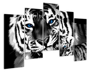 Tygr s mládětem, obraz (125x90cm)