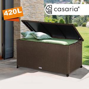 Deuba Úložný box s kolečky 420 L - hnědý