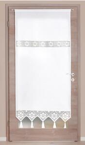 Home Wohnideen Záclonka plátěná na okna i dveře, vyšívaná se střapci, Toni Rozměr textilu: 175 cm (V), 60 cm (Š)