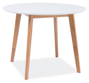 Jídelní stůl MOOS II, 100x75x100, dub/bílá
