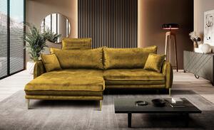 ROHOVÁ SEDAČKA, textil, hořčicově žlutá MID.YOU - Sedací soupravy, Online Only