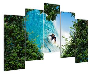 Abstraktní obraz surfaře (125x90cm)