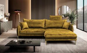 ROHOVÁ SEDAČKA, textil, hořčicově žlutá MID.YOU - Sedací soupravy, Online Only