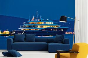 DIMEX | Vliesová fototapeta Luxusní jachta MS-5-2767 | 375 x 250 cm | modrá, žlutá