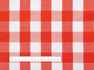 Biante Dekorační závěs TF-071 Červeno-bílá kostka 140x140 cm
