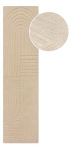 Béžový vlněný koberec běhoun 60x230 cm Zen Garden – Flair Rugs