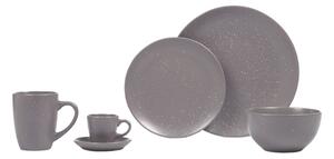 Tmavě šedý keramický šálek a podšálek Kave Home Aratani 90 ml