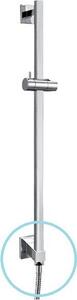 SAPHO Sprchová tyč s vývodem vody, posuvný držák, 620mm, chrom 1202-04