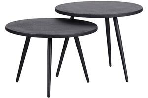 Hoorns Set dvou černých konferenčních stolků Suzie 53 cm