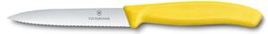 VICTORINOX Nůž na zeleninu s vlnkovaným ostřím 10 cm žlutý