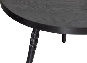 Hoorns Černý borovicový konferenční stolek Pintie 55 cm