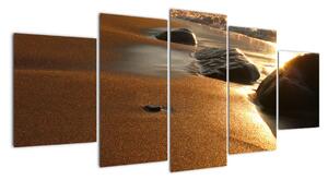 Obraz písečné pláže (150x70cm)