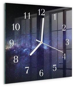 Skleněné hodiny Galaxie zskb-30x30-00059540