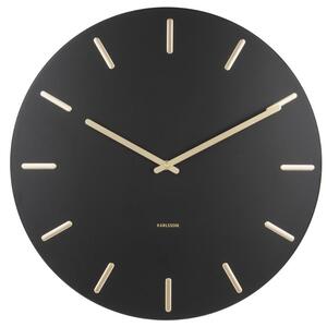 Time for home Černo zlaté nástěnné hodiny Torguen 45 cm
