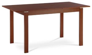 Jídelní stůl rozkládací 120+30x80x74 cm, deska MDF, dýha, nohy masiv, tm. třešeň - BT-6777 TR3