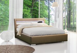 Čalouněná postel ZENONE s LED osvětlením, 200x200, madryt 190