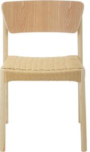 Dřevěné židle s ratanovou sedací částí Danny, 2 ks