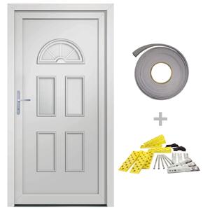 Vchodové dveře bílé 88 x 208 cm PVC