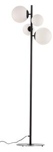 Stojací Lampa ALDEX, Dione, Černá, Obývací pokoj, Sklo, Moderní