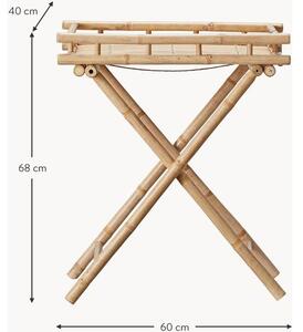 Skládací zahradní odkládací stolek z bambusového dřeva Mandisa