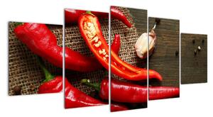 Obraz - chilli papriky (150x70cm)