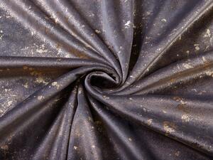 Biante Sametový oválný ubrus Isabela IBL-004 Gold Design tmavě šedý 100x140 cm
