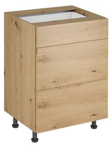 KONDELA Spodní skříňka, dub artisan, LANGEN D60S3 P