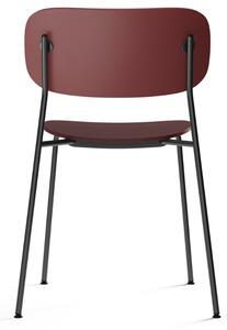 Vínově červená plastová jídelní židle MENU CO