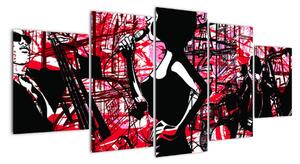 Pop-art obraz ženy (150x70cm)