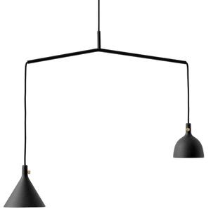 Černé kovové závěsné světlo MENU CAST 66 cm