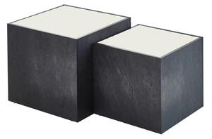 KONFERENČNÍ STOLEK, bílá, barvy břidlice, kompozitní dřevo, 50-43/40-35/50-43 cm MID.YOU - Konferenční stolky, Online Only