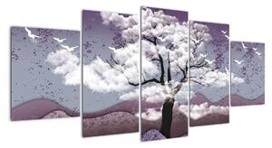 Abstraktní obraz stromu (150x70cm)