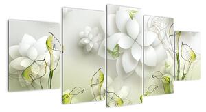 Moderní obraz - květy (150x70cm)
