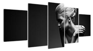 Černobílý obraz ženy (150x70cm)