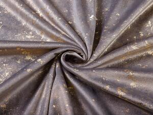 Biante Sametový čtvercový ubrus Isabela IBL-002 Gold Design šedý 40x40 cm