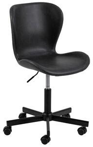 Scandi Černá koženková konferenční židle Matylda
