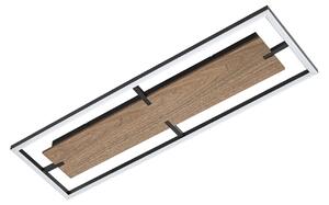 Stropní Lampa Lucande, Vectra, stmívatelné, Dřevo, Obývací pokoj, Plast, Moderní