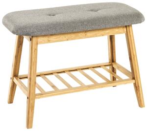 LAVICE S BOTNÍKEM, šedá, přírodní barvy, 60/44/30 cm Xora - Regály na boty