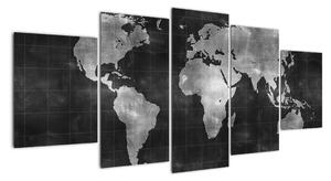Obraz mapa světa (150x70cm)