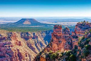 DIMEX | Vliesová fototapeta Cedar Mountain v Arizoně MS-5-3018 | 375 x 250 cm | zelená, modrá, hnědá